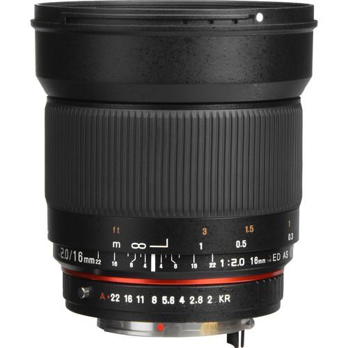 Samyang 16mm f/2.0 ED AS UMC CS Lens for Pentax SY16M-P