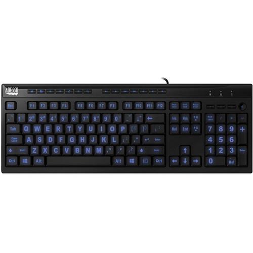 Adesso EasyTouch 130 Illuminated Multimedia Keyboard AKB-130EB