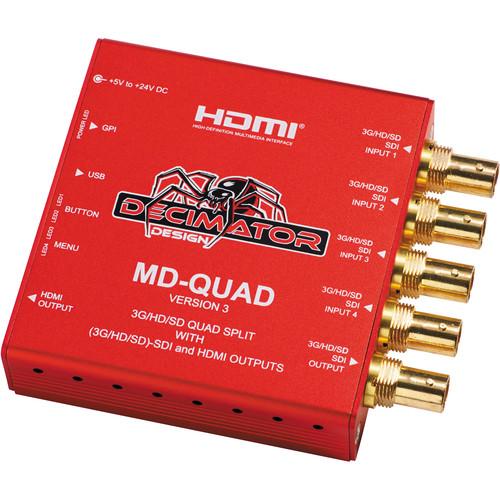 DECIMATOR MD-QUAD 3G/HD/SD-SDI Quad Split DD-MD-QUAD, DECIMATOR, MD-QUAD, 3G/HD/SD-SDI, Quad, Split, DD-MD-QUAD,