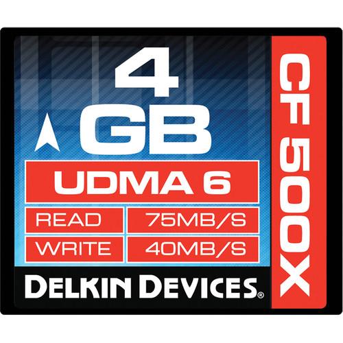Delkin Devices 4GB CompactFlash Memory Card 500x UDMA, Delkin, Devices, 4GB, CompactFlash, Memory, Card, 500x, UDMA