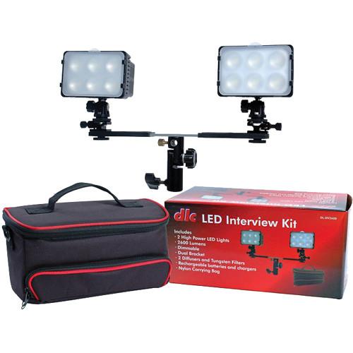 Dot Line LED 2-Light Interview Kit with Case DL-DV2600