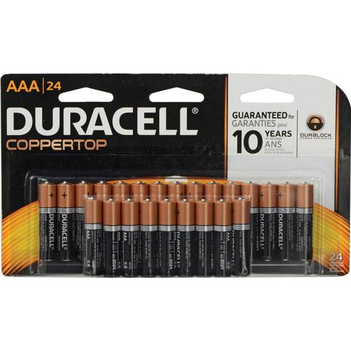 Duracell AAA 1.5V Alkaline Coppertop Battery (24-Pack) MN2400B24