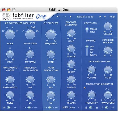 FabFilter  One Software Synth Plug-In 11-30180