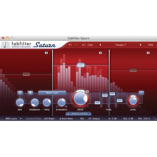FabFilter Saturn Saturation Software Plug-In 11-30176