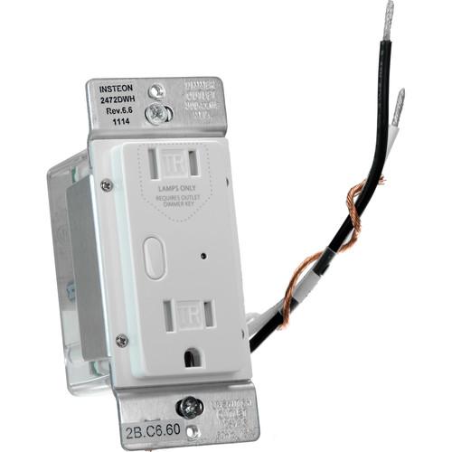 INSTEON Dual-Band Remote Control Dimmer Outlet (White) 2472DWH, INSTEON, Dual-Band, Remote, Control, Dimmer, Outlet, White, 2472DWH