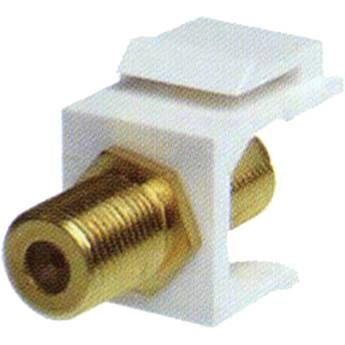 NTW F-Type Gold-Plated Coupler Keystone White NKY-FF/FG-WHT