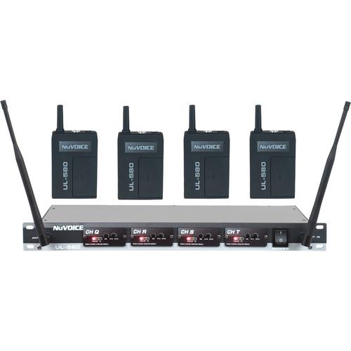 NuVoice UH-580 UHF Wireless Headset System UH580-3