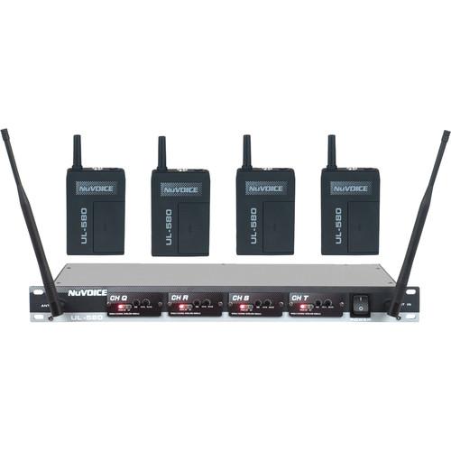 NuVoice UL-580 UHF Wireless Lavalier System UL580-3