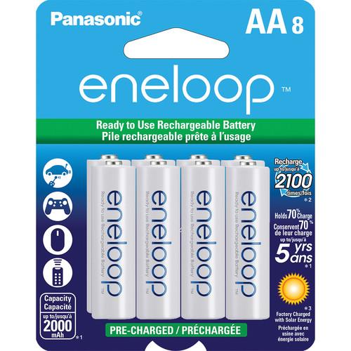 Panasonic Eneloop AA Rechargeable Ni-MH Batteries BK-3MCCA8BA
