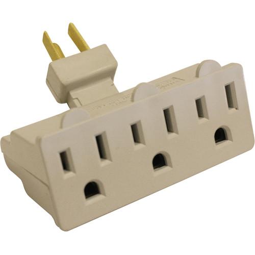 SPARK 3 Outlet Grounded Swivel Wall Tap Adapter EL1858, SPARK, 3, Outlet, Grounded, Swivel, Wall, Tap, Adapter, EL1858,