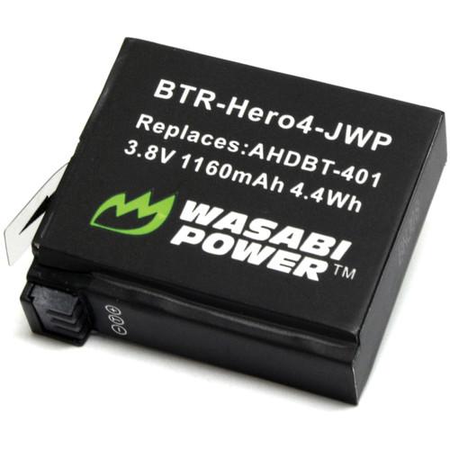 Wasabi Power Rechargeable Battery for GoPro HERO4 BTR-HERO4-JWP, Wasabi, Power, Rechargeable, Battery, GoPro, HERO4, BTR-HERO4-JWP