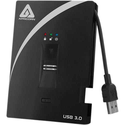 Apricorn Aegis Biometric USB 3.0 HDD w/ 256-Bit A25-3BIO256-1000, Apricorn, Aegis, Biometric, USB, 3.0, HDD, w/, 256-Bit, A25-3BIO256-1000