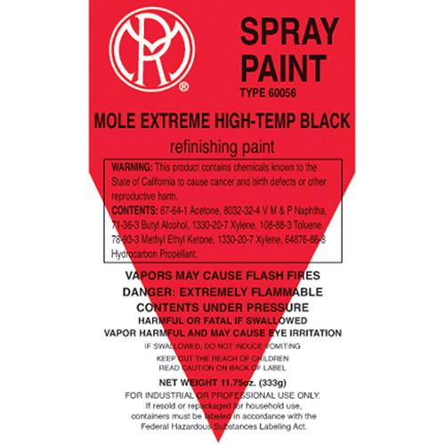 Mole-Richardson Extreme Hi-Temp Enamel Spray Paint AC272, Mole-Richardson, Extreme, Hi-Temp, Enamel, Spray, Paint, AC272,