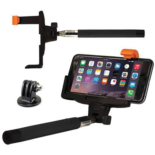 SHILL Extendable Pole with GoPro and Smartphone Mounts SLEM-01