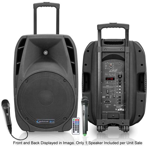 Technical Pro Wave 12 Rechargeable Portable PA System WAVE12, Technical, Pro, Wave, 12, Rechargeable, Portable, PA, System, WAVE12,
