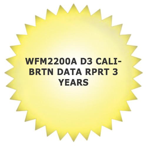 Tektronix 3-Year Calibration Data Report for WFM2200 WFM2200AD3