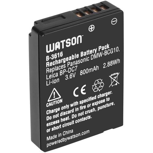 Watson DMW-BCG10 Lithium-Ion Battery Pack (3.6V, 800mAh) B-3616, Watson, DMW-BCG10, Lithium-Ion, Battery, Pack, 3.6V, 800mAh, B-3616