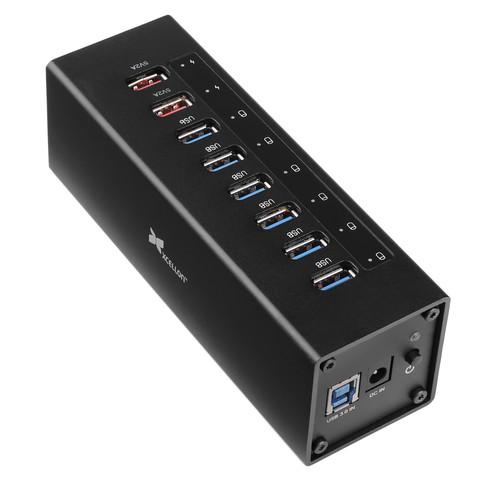 Xcellon 8-Port Powered USB 3.0 Aluminum Hub (Black) USB-8PCH, Xcellon, 8-Port, Powered, USB, 3.0, Aluminum, Hub, Black, USB-8PCH,