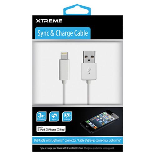 Xtreme Cables USB to Lightning Cable (3', White) 51830, Xtreme, Cables, USB, to, Lightning, Cable, 3', White, 51830,