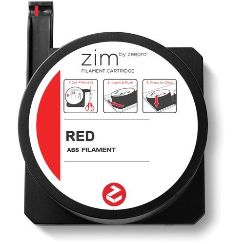 Zeepro zim ABS Filament Cartridge (0.5 lb, Red) ZP-ABS RED