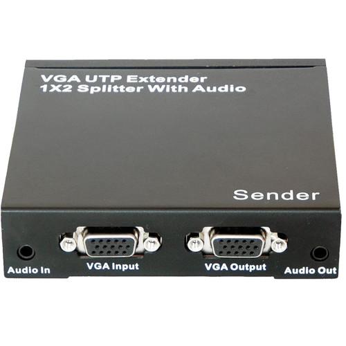A-Neuvideo VGA Cat5 Extender Splitter 1x2 with Audio ANI-0102VC