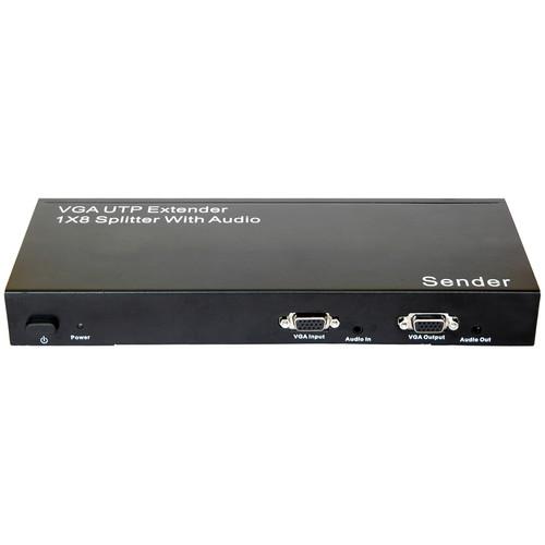 A-Neuvideo VGA Cat5 Extender Splitter 1x8 with Audio ANI-0108VC