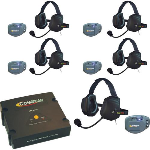Eartec ComStar Com-Center Intercom Kit with 5 Beltpacks CPKXTR-5