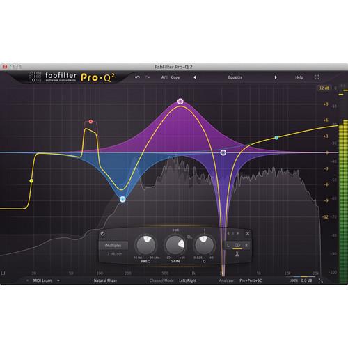 FabFilter Pro-Q 2 - Linear-Phase Mid/Side EQ Plug-In 11-30196