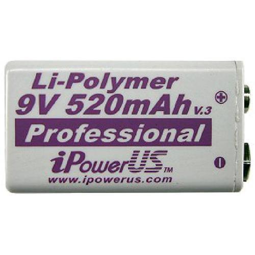 iPower  Li-Polymer Battery Kit (9V, 520mAh), iPower, Li-Polymer, Battery, Kit, 9V, 520mAh, , Video