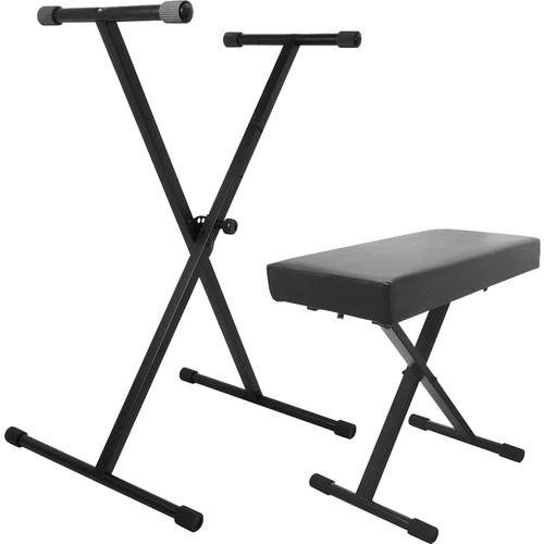 On-Stage  Keyboard Stand And Bench Pack KPK6500, On-Stage, Keyboard, Stand, And, Bench, Pack, KPK6500, Video