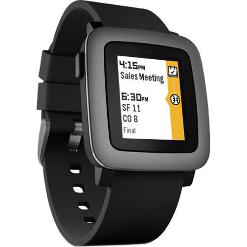 Pebble Pebble Time Smartwatch (Black with Black Bezel) 501-00020