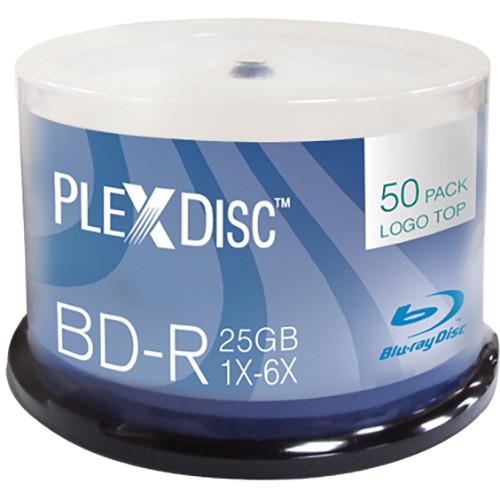 PlexDisc 25GB BD-R Logo Top Discs (50-Pack) PLEX/633-814, PlexDisc, 25GB, BD-R, Logo, Top, Discs, 50-Pack, PLEX/633-814,