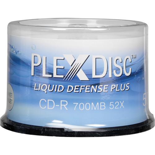 PlexDisc 700MB CD-R Glossy White Inkjet Printable PLEX/641-C04