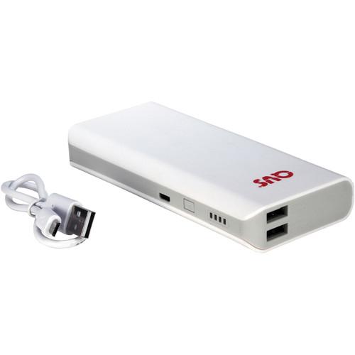 QVS 6000mAh Dual USB Battery Power Bank (White) BP-6000WH