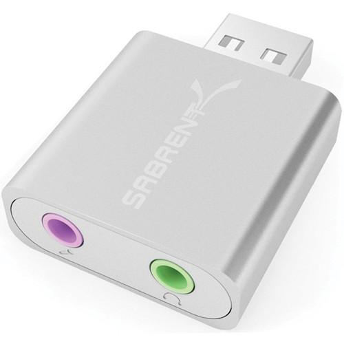 Sabrent AU-EMAC USB External Stereo Sound Adapter AU-EMAC, Sabrent, AU-EMAC, USB, External, Stereo, Sound, Adapter, AU-EMAC,