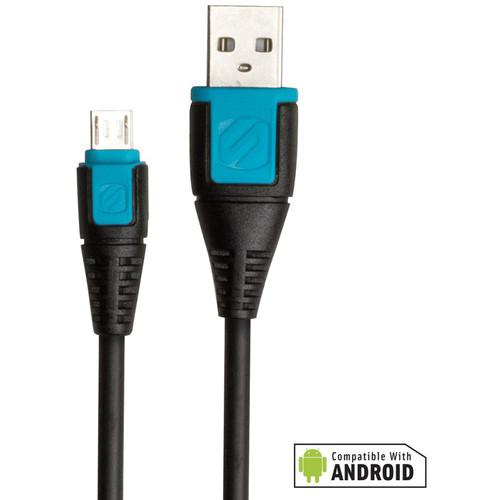 Scosche syncABLE micro USB Cable (3', Blue) USBM3BL, Scosche, syncABLE, micro, USB, Cable, 3', Blue, USBM3BL,