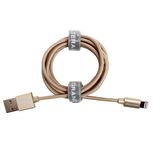 Tera Grand Apple MFi Lightning to USB Braided Cable APL-WI056-GD