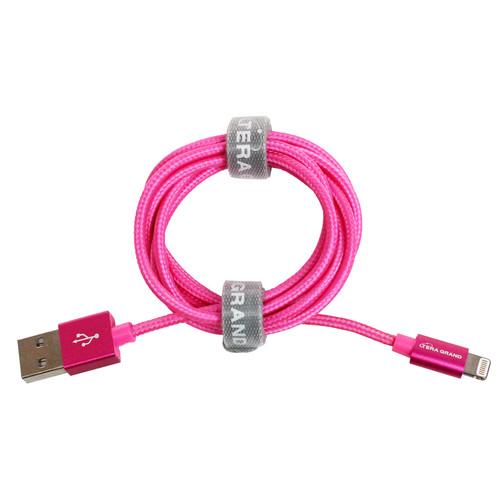 Tera Grand Apple MFi Lightning to USB Braided Cable APL-WI056-PK, Tera, Grand, Apple, MFi, Lightning, to, USB, Braided, Cable, APL-WI056-PK