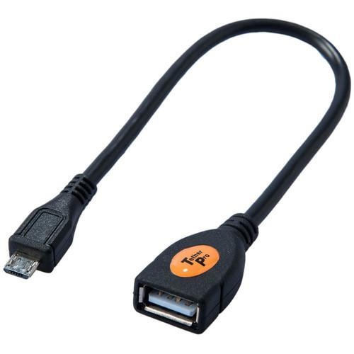 Tether Tools TetherPro USB 2.0 Micro OTG Adapter (Black) CU5464, Tether, Tools, TetherPro, USB, 2.0, Micro, OTG, Adapter, Black, CU5464