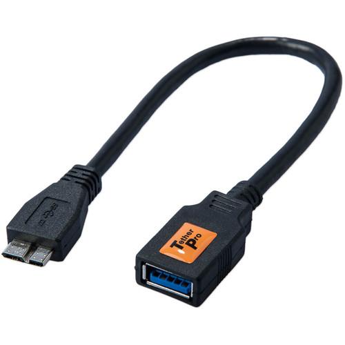 Tether Tools TetherPro USB 3.0 Micro OTG Adapter (Black) CU5465