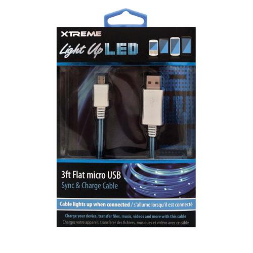 Xtreme Cables Micro-USB Light Up LED Sync and Charge 89911-BL, Xtreme, Cables, Micro-USB, Light, Up, LED, Sync, Charge, 89911-BL
