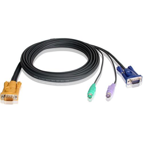 ATEN 2L-5206P SPHD15 to VGA and PS/2 KVM Cable (20') 2L5206P, ATEN, 2L-5206P, SPHD15, to, VGA, PS/2, KVM, Cable, 20', 2L5206P,