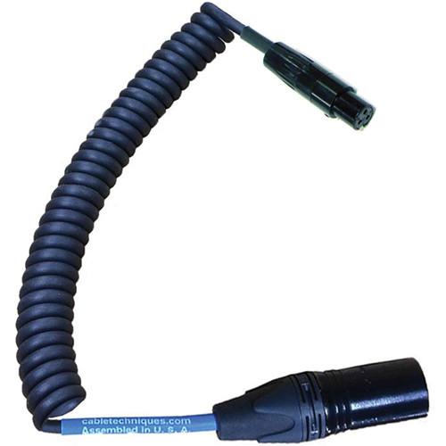 Cable Techniques TA3F to 3-Pin XLR Male Coiled Cable CT-LRCC-6B, Cable, Techniques, TA3F, to, 3-Pin, XLR, Male, Coiled, Cable, CT-LRCC-6B
