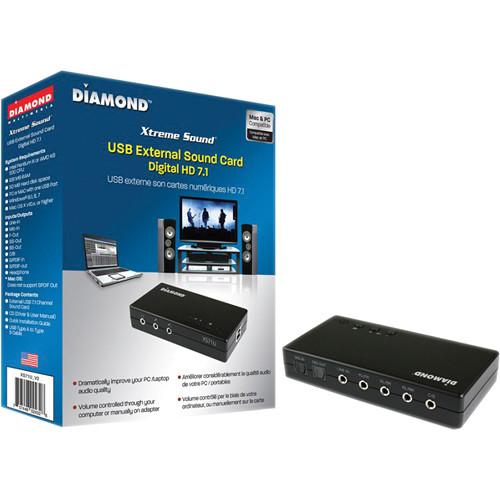 Diamond Xtreme Sound XS71U_V2 External USB Sound Card XS71UV2