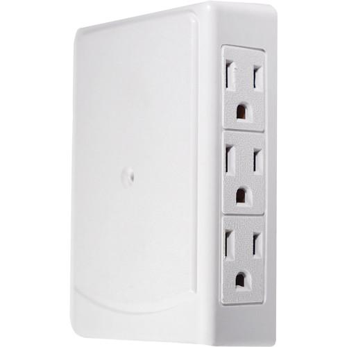 Go Green 6-Outlet Side-Mount Wall Tap Adapter (White), Go, Green, 6-Outlet, Side-Mount, Wall, Tap, Adapter, White,