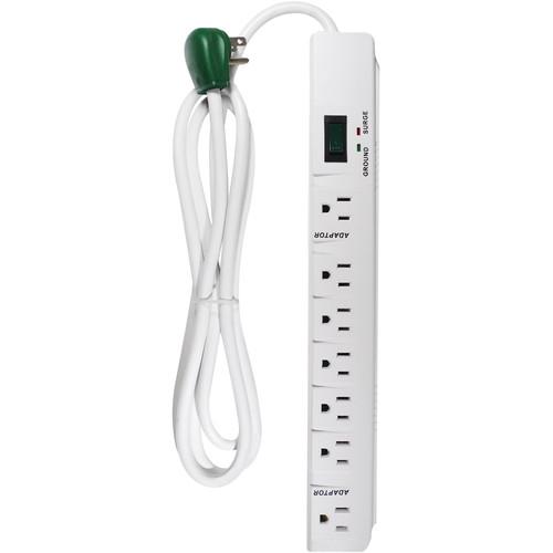 Go Green 7-Outlet Surge Protector (6', White) GG-17636