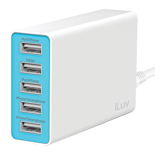 iLuv RockWall 5 Multi-Port USB Charging Hub ROCKW5ULWH