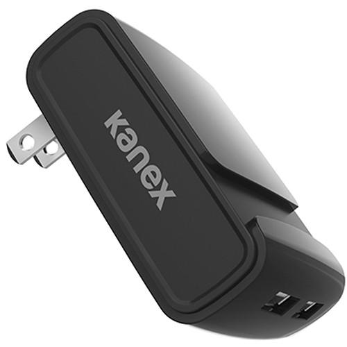 Kanex 2-Port 4.8 A USB Wall Charger V2 (Black) KWCU48V2BK, Kanex, 2-Port, 4.8, A, USB, Wall, Charger, V2, Black, KWCU48V2BK,