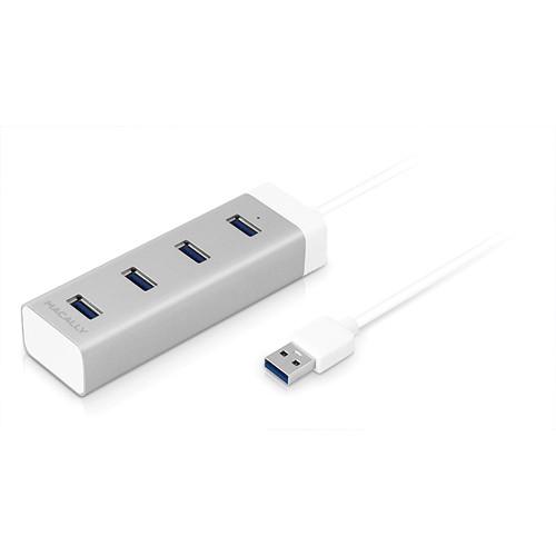 Macally 4-Port Portable USB 3.0 Hub (Anodized Aluminum) U3HUBA, Macally, 4-Port, Portable, USB, 3.0, Hub, Anodized, Aluminum, U3HUBA