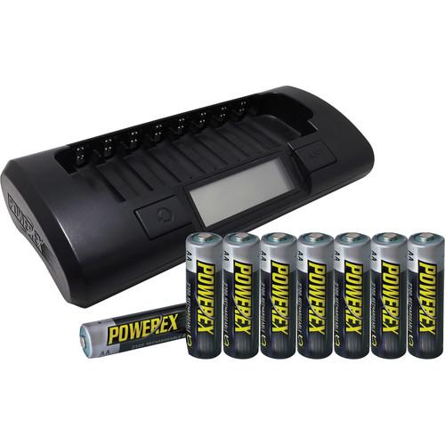 Powerex MH-C801D 8-Cell 1-Hour Charger with 8 AA MH-C801D8AA27, Powerex, MH-C801D, 8-Cell, 1-Hour, Charger, with, 8, AA, MH-C801D8AA27